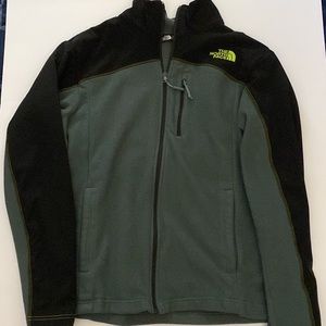 Men’s North face three-quarter zip.